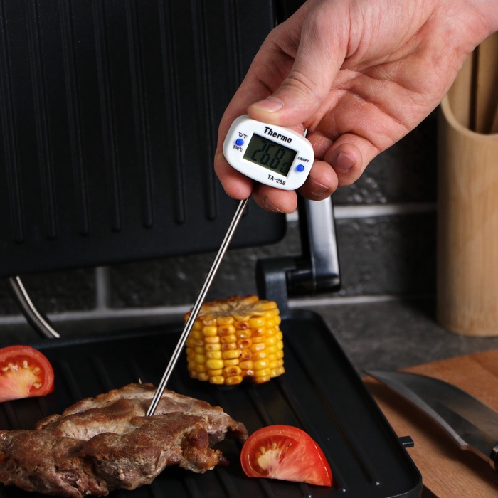 Термощуп кухонный TA-288 максимальная температура 300С батарейка LR44 белый