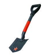 Лопатка автомобильная туристическая п/о с черенком Хозлидер