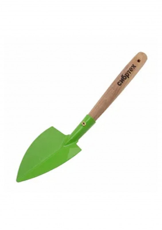 Совок посадочный 70х310 мм стальной широкий дерев ручка