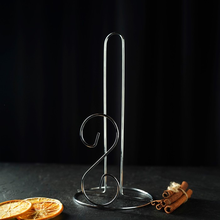 Подставка под бумажные полотенца, 13,4х13,4х28 см, цвет хром