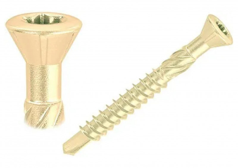 Шуруп для полов и паркета желтый цинк 3,2х40