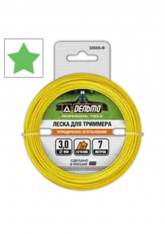 Леска для триммера звезда d3,0ммх7м