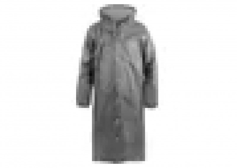 Дождевик с капюшоном на кнопках серый EVA