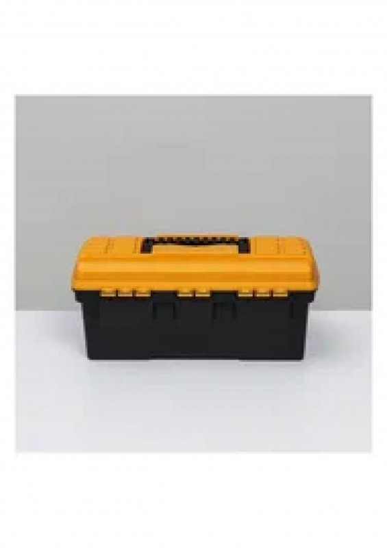 Ящик для инструментов 13" черный с желтым ( с секциями) ТИТАН