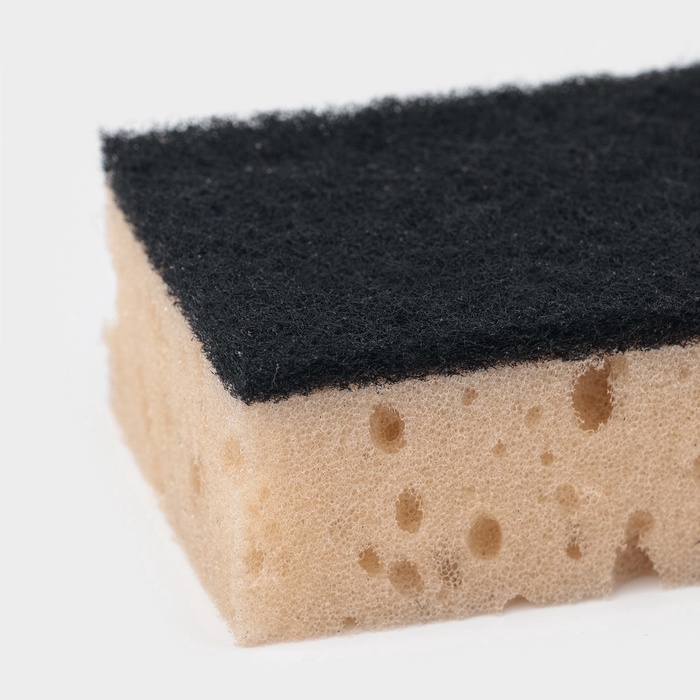 Набор губок для мытья посуды 3шт,9х6,5х3,5 см,крупнористый поролон, Raccoon "Лофт"