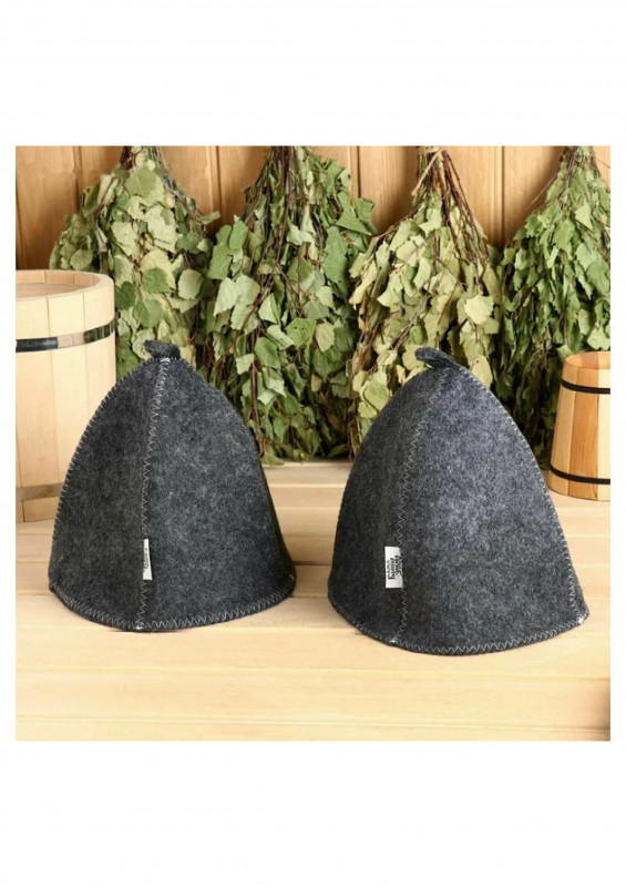 Набор шапок для бани и сауны "Хозяин бани и жена хозяина бани" 2шт