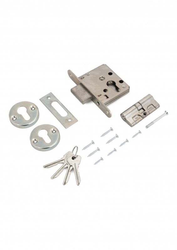 Замок врезной 3В1-2У пакет без руч Птимаш