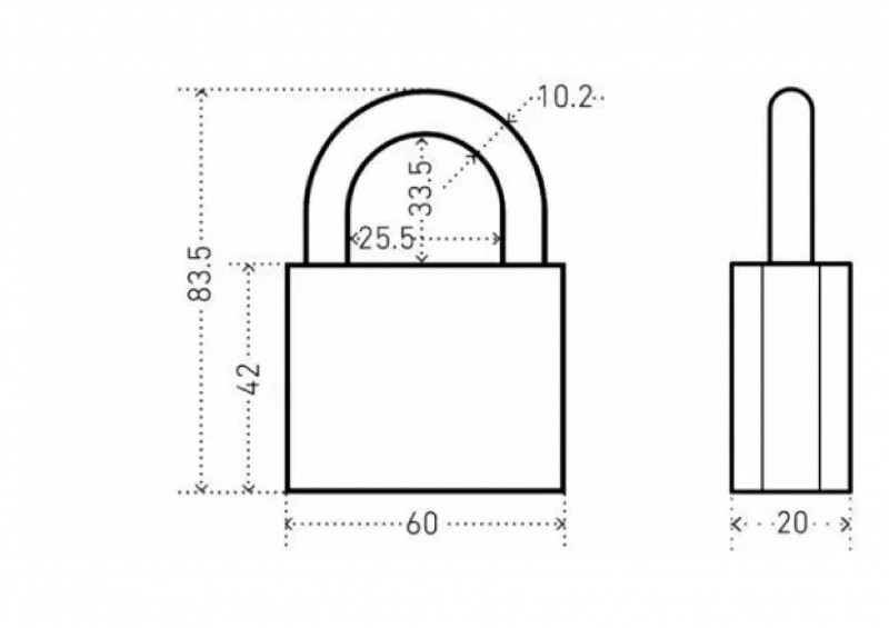 Замок навесной ВС2С-601 d-10,5мм Аллюр черный