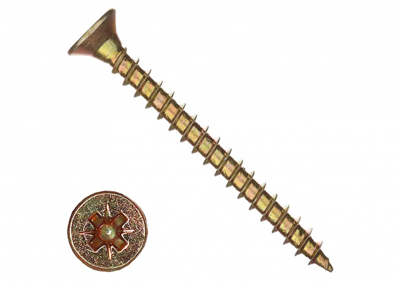 Саморез универсальный желтый цинк 5х35