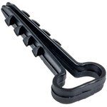 Дюбель-хомут кабельный 6х14 для плоского кабеля черный