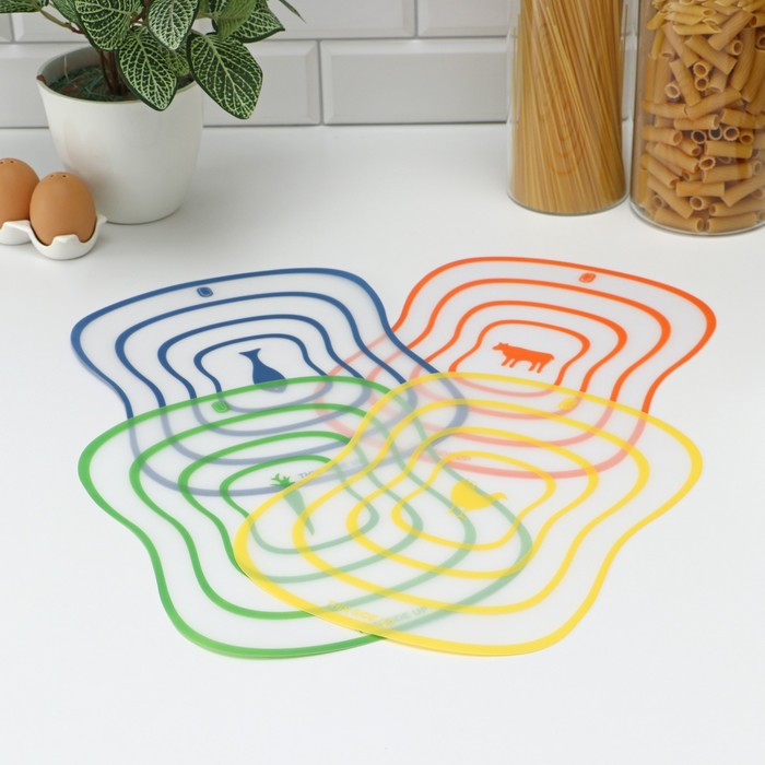 Набор разделочных досок гибких 30х23см 4 шт