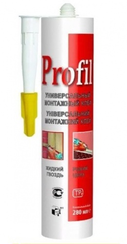 Клей монтажный универсальный бежевый 280мл PROFIL