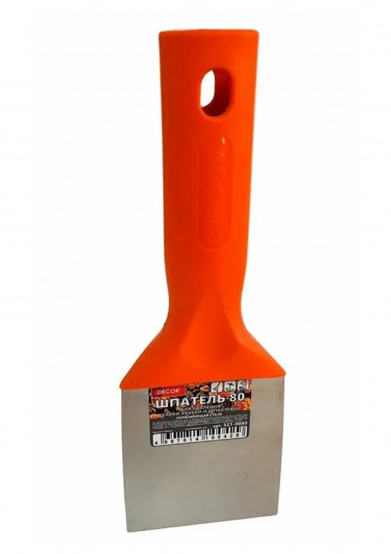 Шпатель-скребок для удаления краски коническая резьба 100мм DECOR