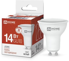 Лампа светодиодная LED-JCDRC VC 14Вт рефлектор 4000К GU10 230В IN HOME