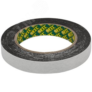 Клейкая лента монтажная на черной основе, двухсторонняя, вспененная 12ммх5м