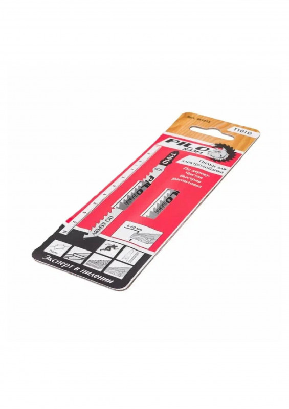 Пилки для лобзика по дереву тип Т101D прямой быстрый рез Pilorama