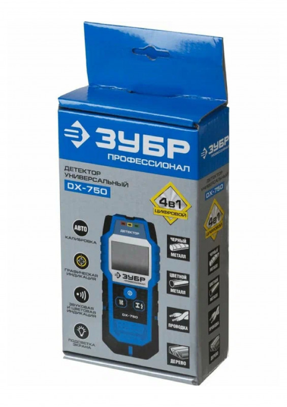 Универсальный детектор скрытой проводки DX -750, 100мм ЗУБР Профессионал